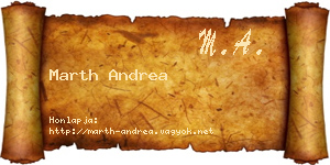Marth Andrea névjegykártya