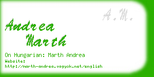 andrea marth business card